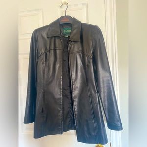 Vintage Danier zip black leather jacket (like new) size small